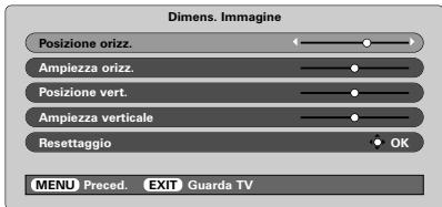 TOSHIBA 52WM48 - Posizione dell'imagine - 2