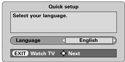 TOSHIBA 52WM48 - Tuning the television using Quick setup, Programme sorting - 1