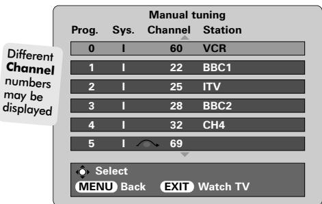 TOSHIBA 52WM48 - Manual tune - 10