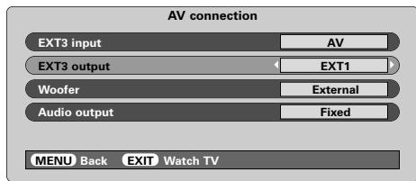 TOSHIBA 52WM48 - OUTPUT signal selection for SCART 3 - 1