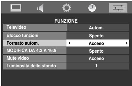 TOSHIBA REGZA AV550 DIGITAL - Premere Ⓗ e < o > per selezionare il menu FUNZIONE. - 1