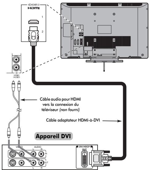 TOSHIBA REGZA AV550 DIGITAL - Connexion d'un appareil DVI - 1