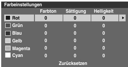 TOSHIBA REGZA AV550 DIGITAL - Farbeinstellungen - 1
