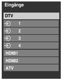 TOSHIBA REGZA AV550 DIGITAL - Auswahl des Eingangs - 1