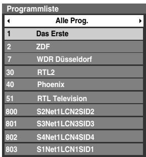 TOSHIBA REGZA AV550 DIGITAL - Favoriten-Programmliste - 1