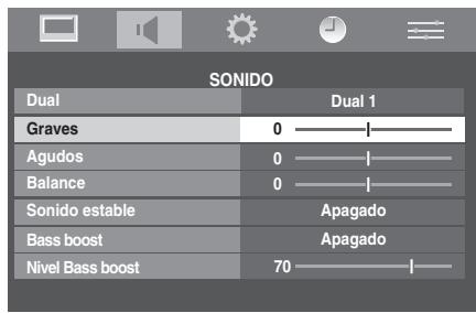TOSHIBA REGZA AV550 DIGITAL - Graves, agudos y balance - 1