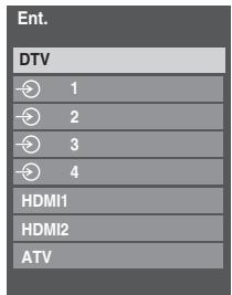 TOSHIBA REGZA AV550 DIGITAL - Sélection des entrées - 1