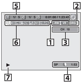 TOSHIBA D-R7 - Informations/Menu de disque - 1