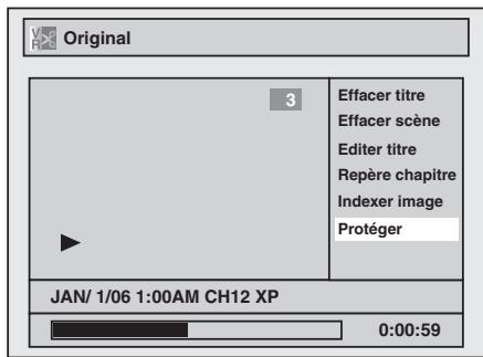 Original 3 Effacer titre Effacer scène Editor titre Repère chapitre Indexer image Protéger JAN/ 1/06 1:00AM CH12 XP 0:00:59