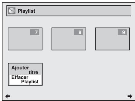 Playlist 7 8 9 Ajouter titre Effacer Playlist