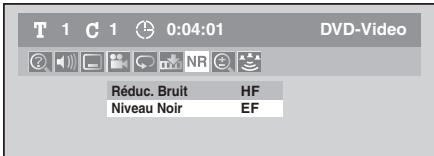 T 1 C 1 0:04:01 DVD-Video Réduc. Bruit HF Niveau Noir EF