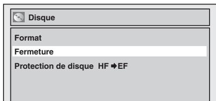 Disque Format Fermeture Protection de disque HF → EF