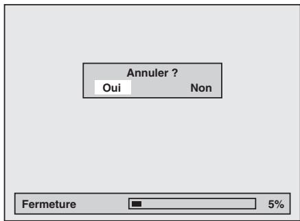Annuler ? Oui Non Fermeture 5%