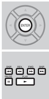 ENTER SKIP REV FWD SKIP PAUSE PLAY