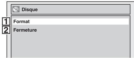 Disque Format Fermeture