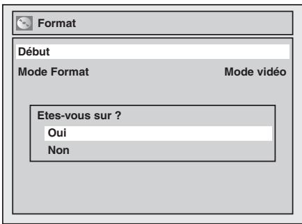 Format Début Mode Format Mode vidéo Etes-vous sur ? Oui Non