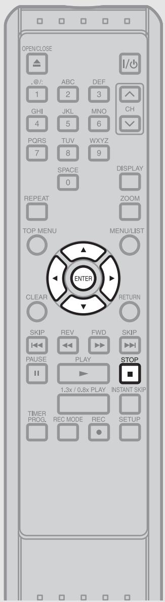 OPEN/CLOSE .@/: ABC DEF 1 2 3 GHI JKL MNO CH 4 5 6 PQRS TUV WXYZ 7 8 9 SPACE DISPLAY 0 REPEAT ZOOM TOP MENU MENU/LIST ENTER CLEAR RETURN SKIP REV FWD SKIP PAUSE PLAY STOP 1.3x / 0.8x PLAY INSTANT SKIP TIMER PROC REC MODE REC SETUP