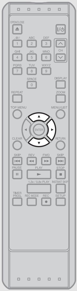 OPEN/CLOSE .@/: ABC DEF 1 2 3 GHI JKL MNO CH 4 5 6 PQRS TUV WXYZ 7 8 9 SPACE DISPLAY 0 REPEAT ZOOM TOP MENU MENU/LIST ENTER CLEAR RETURN SKIP REV FWD SKIP PAUSE PLAY STOP 1.3x / 0.8x PLAY INSTANT SKIP TIMER REC MODE REC SETUP PROG. REC MODE REC SETUP
