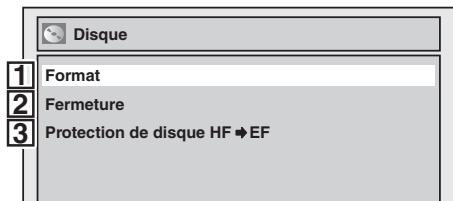 Disque Format Fermeture Protection de disque HF → EF