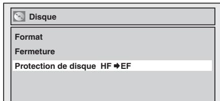 Disque Format Fermeture Protection de disque HF → EF