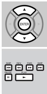 ENTER SKIP REV FWD SKIP PAUSE PLAY