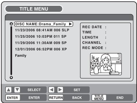 TOSHIBA D-VR5 - Changement du nom d'un disque - 7