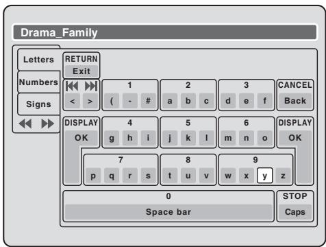 TOSHIBA D-VR5 - Changement du nom d'un disque - 6