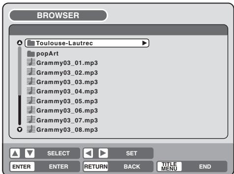 TOSHIBA D-VR5 - Utilisation de la page browser - 1