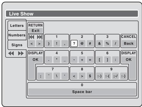 TOSHIBA D-VR5 - Types de clavier - 2