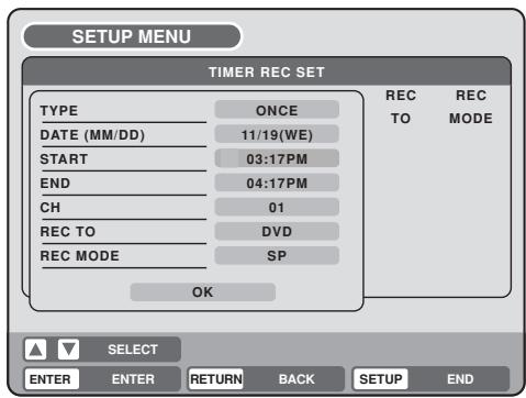 TOSHIBA D-VR5 - Appuyez sur SETUP. - 3