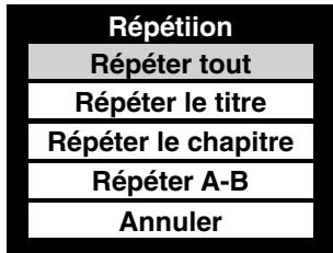 TOSHIBA HD-XE1 - Appuyez sur ▲/▼ pour sélectionner le mode de répétition. - 1