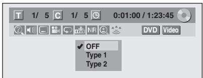 T 1/ 5 C 1/ 5 0:01:00 / 1:23:45 OFF Type 1 Type 2