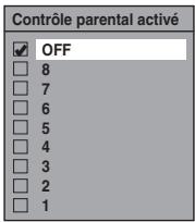 TOSHIBA RDXV-50 - Contrôle parental activé (Par défaut: OFF) (DVD uniquement) - 1
