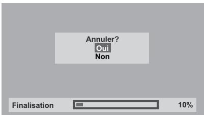 Annuler? Oui Non Finalisation 10%