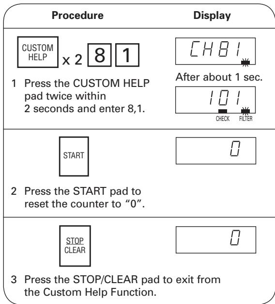 SHARP R-CD1800M - To Reset the Air Intake Filter Counter - 1