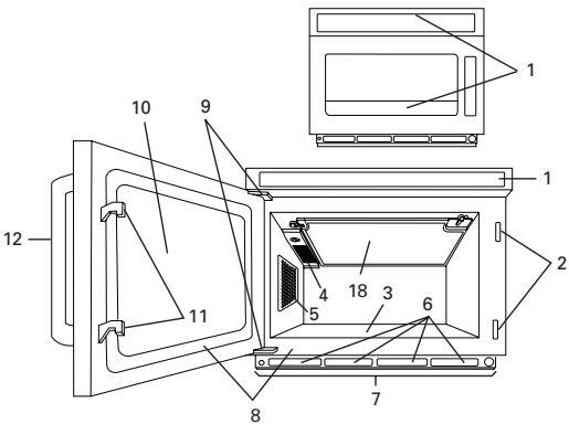 SHARP R-CD1800M - NOMS DES PIEÇES - 1