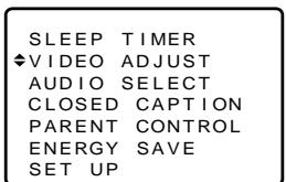 SHARP 27C241 - Video Adjust - 3