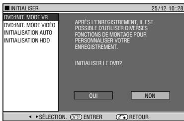 SHARP DV-HR350F/HR300F - Opérations de base pour INITIALISER/FINALISER - 3