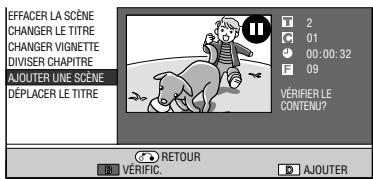 SHARP DV-HR350F/HR300F - Appuyez sur △ / ▽ / ◁ pour sélectionner le titre (chapitre) à monter, puis appuyez sur set/enter. - 4