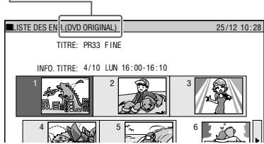 SHARP DV-HR350F/HR300F - Passage à l'écran LISTES des enregistrements - 1
