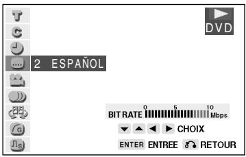 SHARP DV-NC55U - Servez-vous de ou  pour sélectionner les sous-titres que vous souhaitez utiliser. - 1
