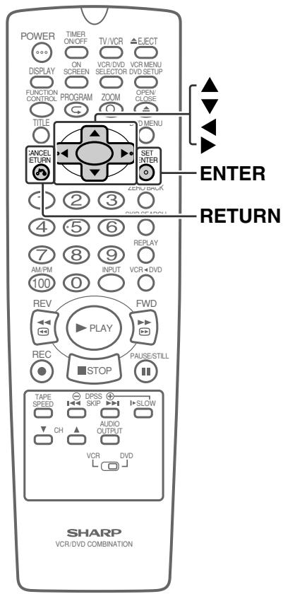 SHARP DV-NC55U - Appuyez sur ENTER pour valider le réglage. - 1