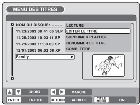 SHARP DV-RW250F - Effacer une scène (Editer le titre) - 1