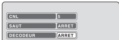 SHARP DV-RW250F - Réglages DECODEUR MARCHE/ARRET - 2