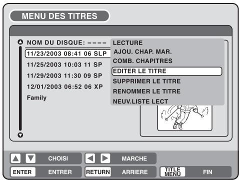 SHARP DV-RW250F - Effacer une scène (Editer un titre) - 1