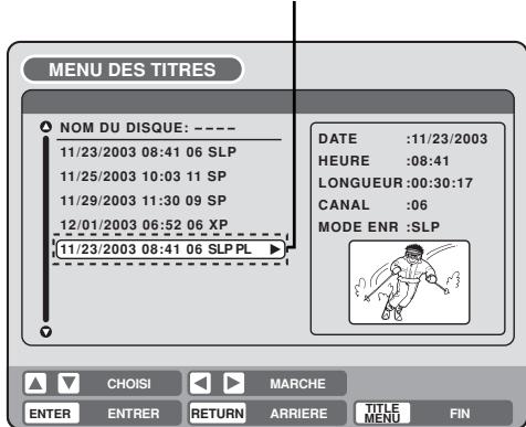 SHARP DV-RW250F - Création d'une liste de lecture - 3