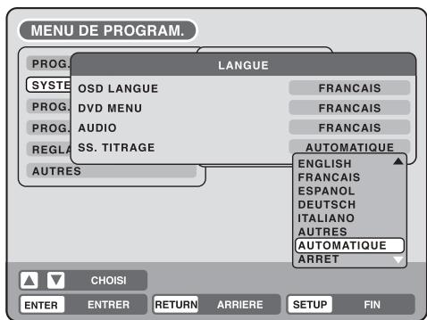SHARP DV-RW270F - Utilisation du MENU de program. - 5