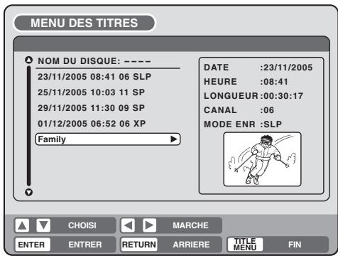 SHARP DV-RW270F - Changer le nom d'un titre - 3