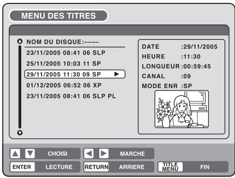 SHARP DV-RW270F - Appuyer sur TITLE menu/top MENU. - 2
