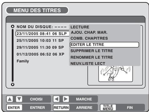 SHARP DV-RW270F - Effacer une scène (editor un titre) - 1